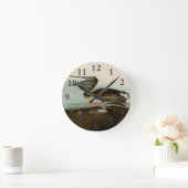 ジョン・ジェームス・オードボンブラウンペリカン絵画アートワーク ラウンド壁時計 (ホーム)