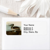 ジョン・ジェームス・オードボンブラウンペリカン絵画アートワーク ラベル (インサイチュ)