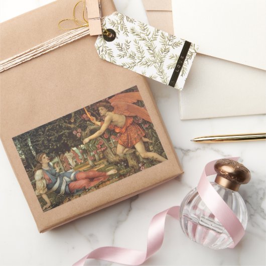 ジョン・スタンホープの愛と乙女 長方形シール (ギフト)