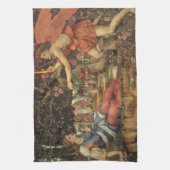 ジョン・スタンホープの「愛と乙女」 キッチンタオル (縦)