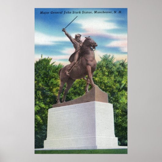 ジョン・スターク将軍の像の表示 ポスター (正面)