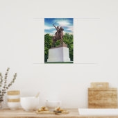 ジョン・スターク将軍の像の表示 ポスター (キッチン)