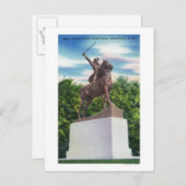 ジョン・スターク将軍の像の表示 ポストカード (正面/裏面)
