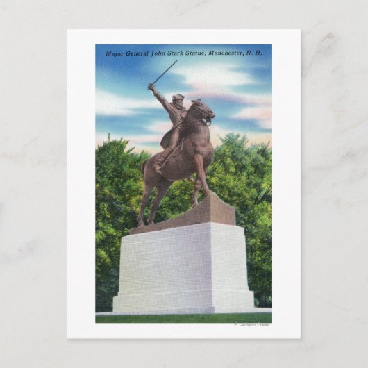 ジョン・スターク将軍の像の表示 ポストカード (正面)