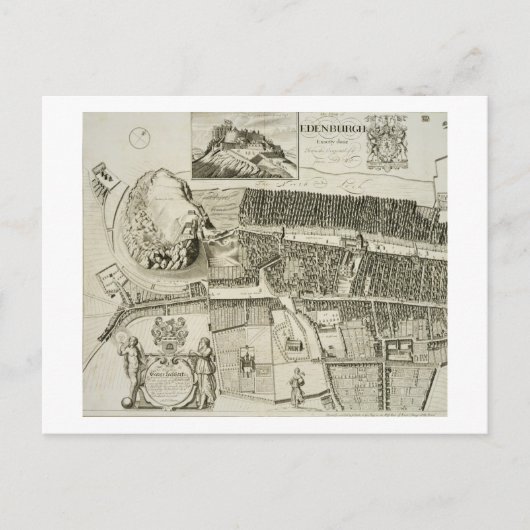 ジョン・スミスによるパブ、エディンバラの計画(c.1652-1742) ポストカード (正面)