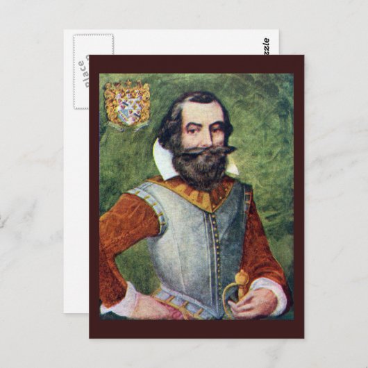 ジョン・スミス大尉ジェームズタウン植民地 ポストカード (正面/裏面)