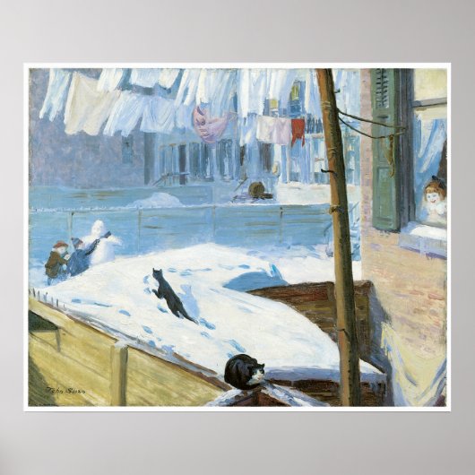 ジョン・スローン・グリニッジ・ビレッジ・バックヤード ポスター (正面)