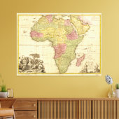 ジョン・セネックスによるアフリカの地図（1725年） キャンバスプリント (インサイチュ (リビング))