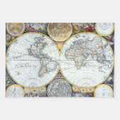 ジョン・セラーによる古地図「アトラス・マリティムス」 ラッピングペーパーシート (正面)