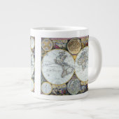 ジョン・セラーの古地図「大洋の地図帳(Atlas Maritimus)」 ジャンボコーヒーマグカップ (正面右)