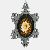 ジョン・ソーントン吹・ザ・ナイト・セレウス植物学 スノーフレークピューターオーナメント (左)