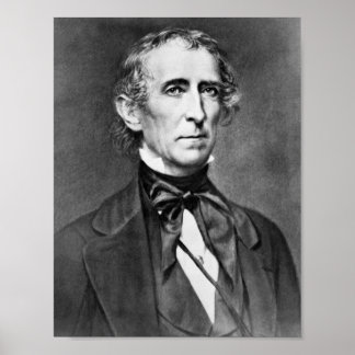 ジョン・タイラー大統領ポートレート- 1860年頃 ポスター