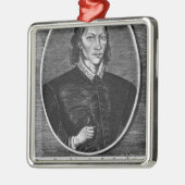 ジョン・ダンのポートレート メタルオーナメント (左)