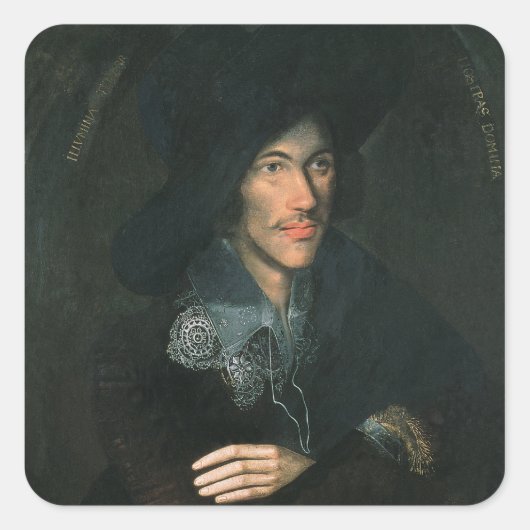 ジョン・ダン、c.1595のポートレート スクエアシール (正面)