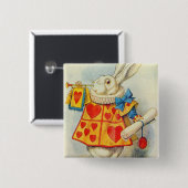 ジョン・テニエル |白うさぎ 缶バッジ (正面&裏面)