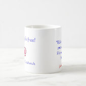 ジョン・デューイの引用文のマグ コーヒーマグカップ (中央)