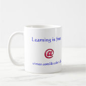 ジョン・デューイの引用文のマグ コーヒーマグカップ (左)