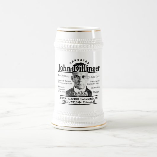 ジョン・デリンジャーギャング ビールジョッキ (中央)