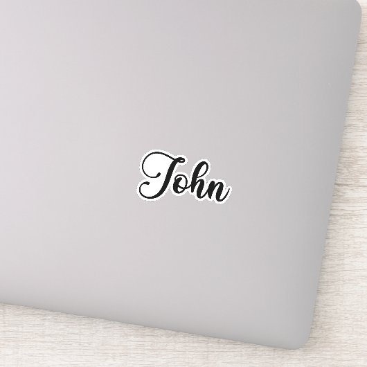 ジョン ネーム - 手書きカリグラフィー シール (詳細)