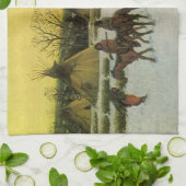 ジョン・ハウザーによる傷ついた膝でのスーキャンプ キッチンタオル (折り畳み)