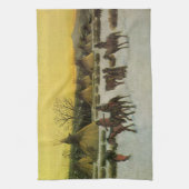 ジョン・ハウザーによる傷ついた膝でのスーキャンプ キッチンタオル (縦)