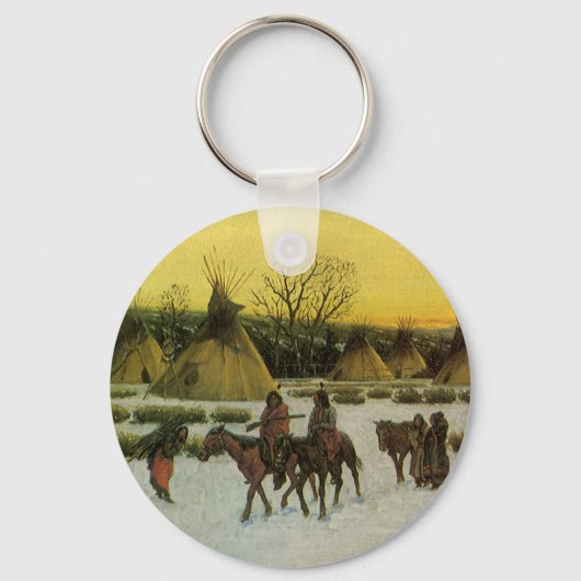 ジョン・ハウザーによる傷ついた膝でのスーキャンプ キーホルダー (正面)