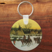 ジョン・ハウザーによる傷ついた膝でのスーキャンプ キーホルダー (裏面)