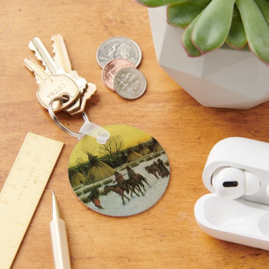 ジョン・ハウザーによる傷ついた膝でのスーキャンプ キーホルダー (デスク)