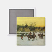 ジョン・ハウザーによる傷ついた膝でのスーキャンプ マグネット (正面/裏面)