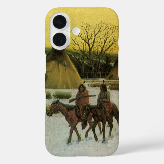 ジョン・ハウザーによる「ウーンデッド・ニーでのスー族キャンプ」 Case-Mate iPhoneケース (裏面)