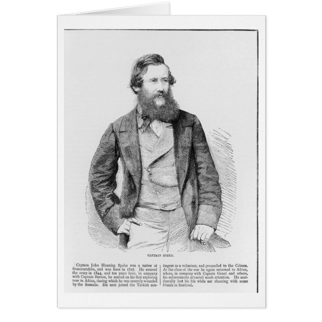 ジョン・ハニング・スピーク(1827-64年)のポートレート(engravin (正面)