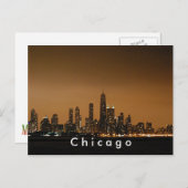 ジョン・ハンコック・センターのシカゴ・スカイライン ポストカード (正面/裏面)