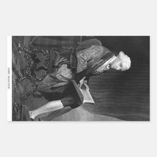 ジョン・ハンコック 長方形シール (正面)