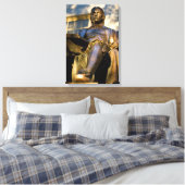 ジョン・ハーバードの彫像 キャンバスプリント (インサイチュ (寝室))