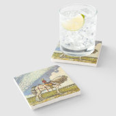 ジョン・バウアーによる「広い世界へ」 ストーンコースター (横)