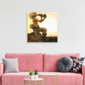 ジョン・バウアーの「小さな羊飼い」の水色 キャンバスプリント (インサイチュ (リビング))