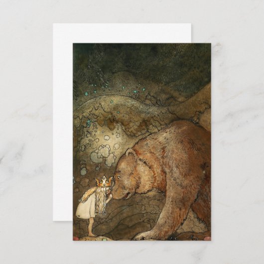 ジョン・バウアーの「彼女はクマにキスをした」 サンキューカード (正面/裏面)