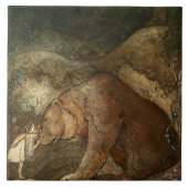 ジョン・バウアーの「彼女はクマにキスをした」 タイル (正面)