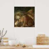 ジョン・バウアーの「彼女はクマにキスをした」 ポスター (キッチン)