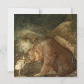 ジョン・バウアーの「彼女はクマにキスをした」 マグネット招待状 (正面)