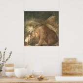 ジョン・バウアーは1907年の鼻にクマのキスをした ポスター (キッチン)