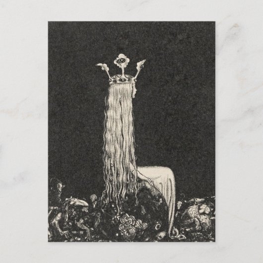 ジョン・バウアープリンセスとトロールヴィンテージ・アート ポストカード (正面)