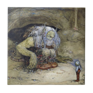ジョン・バウアー作「少年とトロル」 タイル