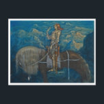 ジョン・バウアー格言の騎士 ポストカード<br><div class="desc">ジョン・バウアーの素晴らしい芸術作品で、このイメージは「格言とトロールの間の騎士」と呼ばれ、1915年の作品である。</div>