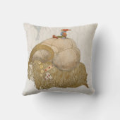 ジョン·バウアー·ジュルボック·クリスマス·ヤギ·ヴィンテージ·アート クッション (裏面)