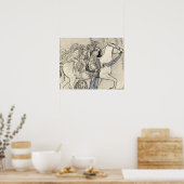 ジョン・バウアー – 彼がビットで率いた馬 ポスター (キッチン)