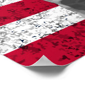 ジョン・バシロンとアメリカ国旗 ポスター (角)