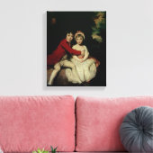 ジョン・パーカーと彼の妹テレサ, 1779 キャンバスプリント (インサイチュ (リビング))