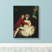 ジョン・パーカーと彼の妹テレサ, 1779 キャンバスプリント (インサイチュ (ウッドフロア))