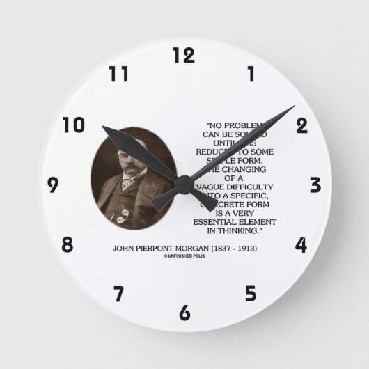 ジョン・ピアポント・モルガン問題解決不可 ラウンド壁時計 (正面)